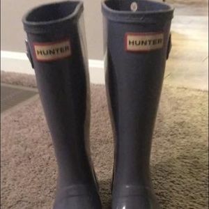 HUNTER BOOTS size 3G/2B gray